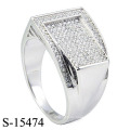 American Style 925 Silber Schmuck Hip Hop Herren oder Frauen Ring Rhodiun.